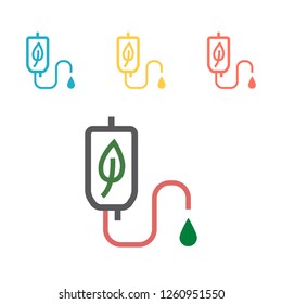 iv bag eco icon, linear. Vector sign for web graphics.