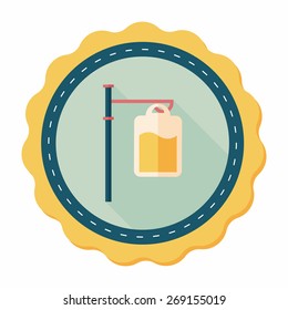 IV bag flat icon with long shadow,eps10
