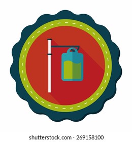 IV bag flat icon with long shadow,eps10