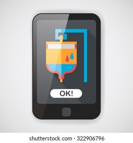 IV bag flat icon with long shadow