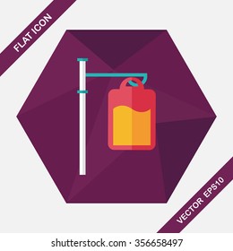 IV bag flat icon with long shadow,eps10