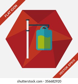 IV bag flat icon with long shadow,eps10