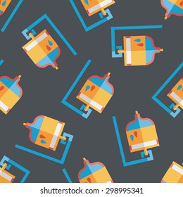 IV bag flat icon seamless pattern background