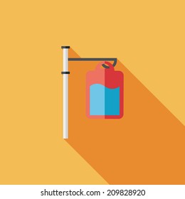 IV bag Flat style Icon with long shadows