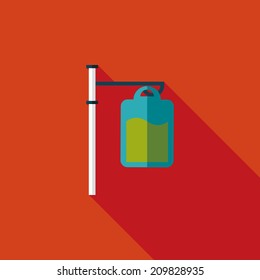 IV bag Flat style Icon with long shadows