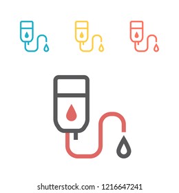 iv bag icon, linear. Vector sign for web graphics.