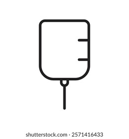 IV bag icon Thin line vector