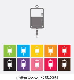 IV Bag Icon - Vector