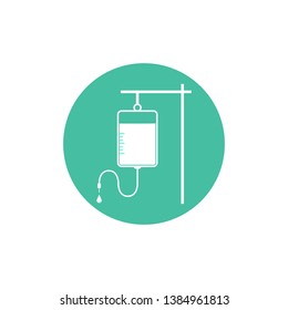IV bag icon. Vector illustration, flat design.