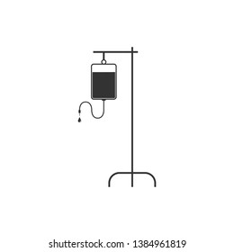 IV bag icon. Vector illustration, flat design.
