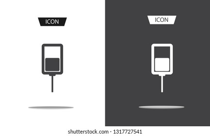 IV bag icon vector isolated on white background.