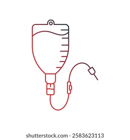 iv bag icon with white background vector stock illustration