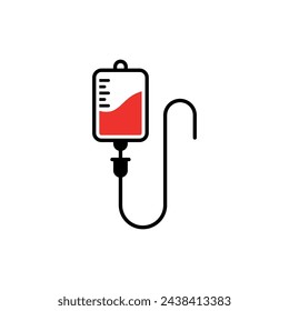 Infusionsbeutel Infusion Medical Icon Vector Logo-Vorlage