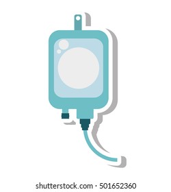 Iv Bag Medical Isolated Icon Vector Illustration Design