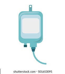 Iv Bag Medical Isolated Icon Vector Illustration Design