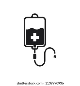 IV bag vector icon, blood bag icon in trendy flat design 