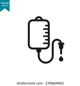 iv bag vector icon, blood bag icon, infuse bag icon, intravenous bag icon 