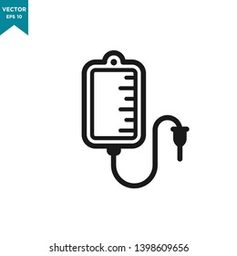 iv bag vector icon, blood bag icon, infuse bag icon, intravenous bag icon 