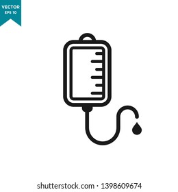 iv bag vector icon, blood bag icon, infuse bag icon, intravenous bag icon 