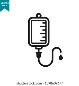 iv bag vector icon, blood bag icon, infuse bag icon, intravenous bag icon 