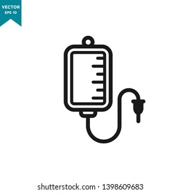 iv bag vector icon, blood bag icon, infuse bag icon, intravenous bag icon 