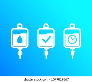 Iv Bags, Vector Icons