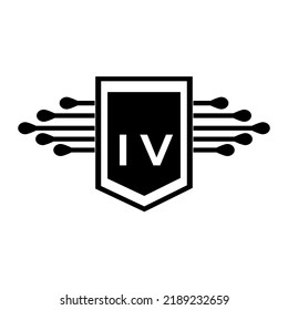 Iv Creative Circle Letter Logo Concept Stock Vector (Royalty Free ...