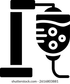 IV Drip Glyph Vector Icon Design
