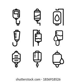 iv icono de goteo o logotipo símbolo de signo aislado ilustración vectorial - Colección de iconos vectoriales de estilo negro de alta calidad
