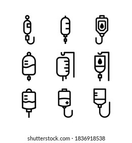 iv icono de goteo o logotipo símbolo de signo aislado ilustración vectorial - Colección de iconos vectoriales de estilo negro de alta calidad
