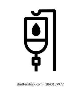 iv icono de goteo o logotipo símbolo de signo aislado ilustración vectorial - iconos vectoriales de estilo negro de alta calidad

