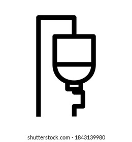 iv icono de goteo o logotipo símbolo de signo aislado ilustración vectorial - iconos vectoriales de estilo negro de alta calidad
