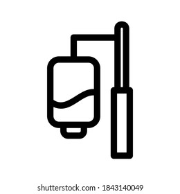 iv icono de goteo o logotipo símbolo de signo aislado ilustración vectorial - iconos vectoriales de estilo negro de alta calidad
