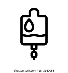 iv icono de goteo o logotipo símbolo de signo aislado ilustración vectorial - iconos vectoriales de estilo negro de alta calidad
