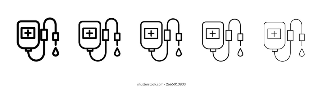 IV ícone de gotejamento Conceito de símbolo para web design.ícone de vetor de linha simples. ilustração do logotipo.