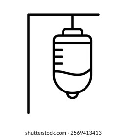 IV drip icon Vector logo outline