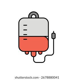 Icono de goteo IV con fondo blanco Vector Ilustración de stock