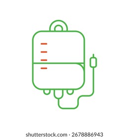 Icono de goteo IV con fondo blanco Vector Ilustración de stock