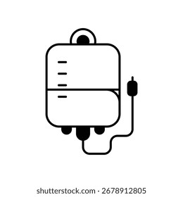Icono de goteo IV con fondo blanco Vector Ilustración de stock
