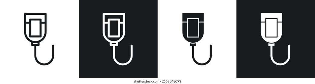 IV drip icons pack in black and white filled and outlined versions.