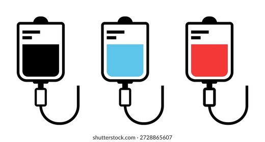 Conjunto de iconos de goteo IV. Iconos planos del Vector aislados en el fondo blanco.