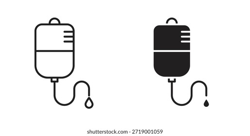 IV-Tropf-Symbole, Vektorsymbole. gefülltes flaches Zeichen
