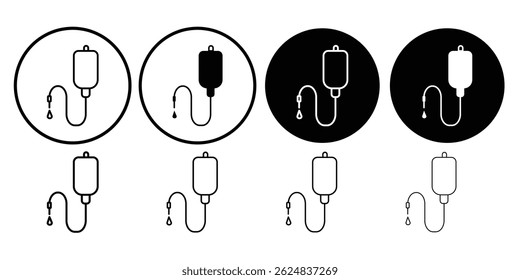 IV gotejamento simples símbolos vetoriais. iv gotejamento arte de linha - simples arte de linha de iv gotejamento, perfeito para iv gotejamento logotipos e ícones em preto e branco isolado
