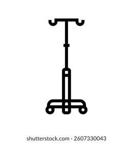 iv drip stand surgeon line icon vector. iv drip stand surgeon sign. isolated contour symbol black illustration