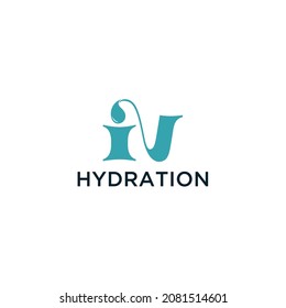 IV hydration logo design vector icon