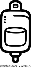 Iv infusion doodle vector icon and illustration
