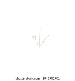 iV initial handwriting logo for identity
