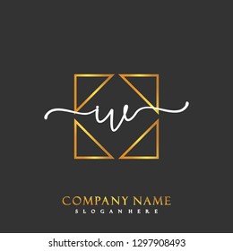 IV Initial Handwriting logo template vector