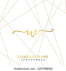 IV Initial Handwriting logo template vector