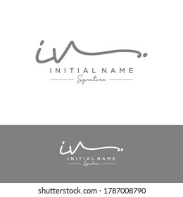 IV Initial letter handwriting and signature logo.